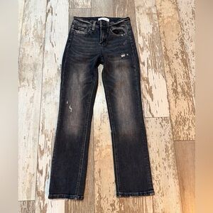 Flying Monkey women’s Black stretch ankle Straight Jeans from The Buckle size 24